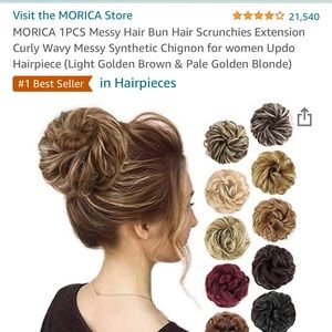 Morica Messy Hair Bun Light Golden Brown & Pale Golden Blonde